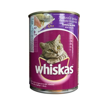 Pate Whiskas cho mèo lớn lon 400gr (Cá thu & Cá mòi)